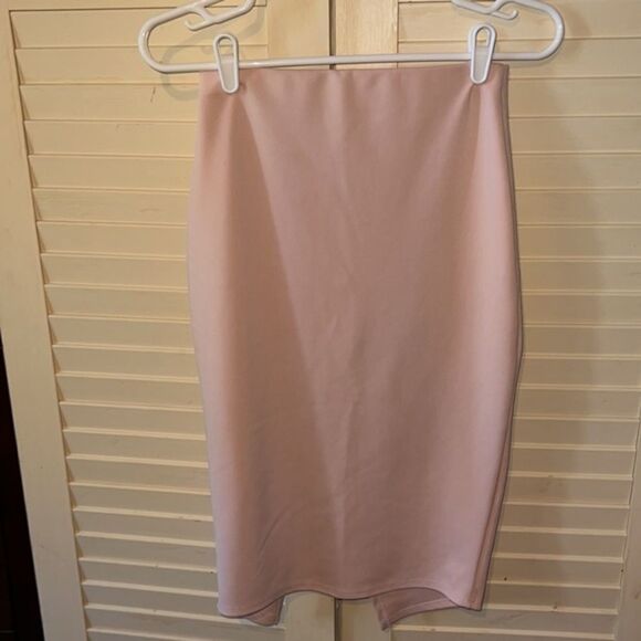 Mezzanine Pink pencil skirt with front slit - Picture 4 of 4